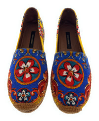 Dolce & Gabbana Multicolor Classic Tile Print Espadrilles-EU35