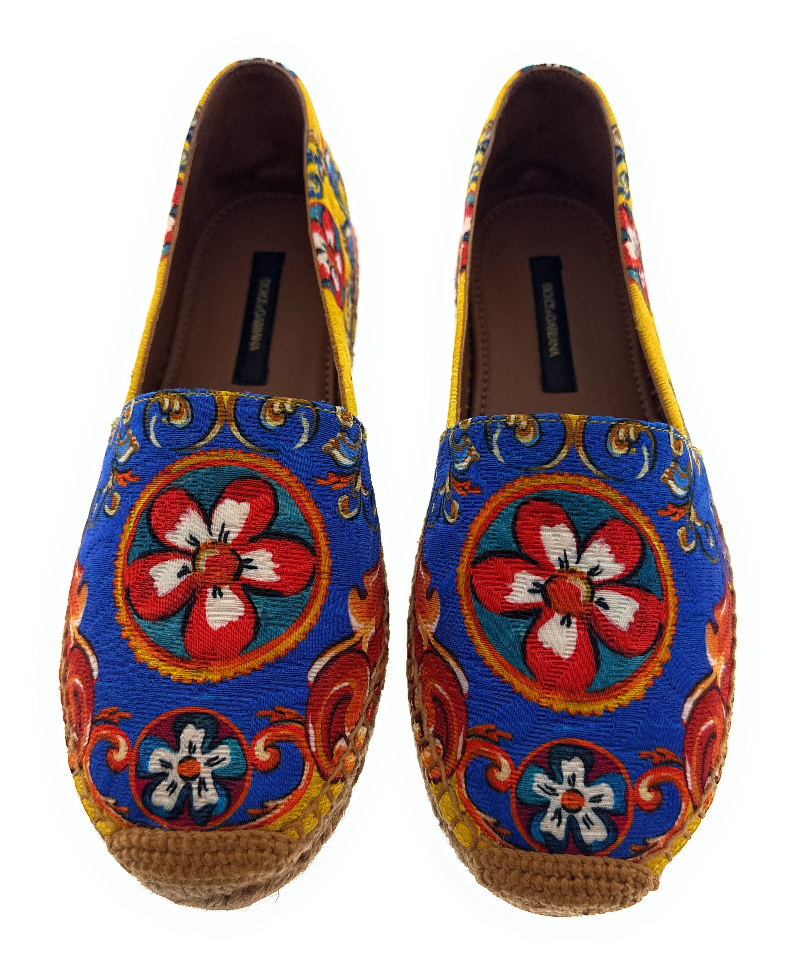 Dolce & Gabbana Multicolor Classic Tile Print Espadrilles-EU35