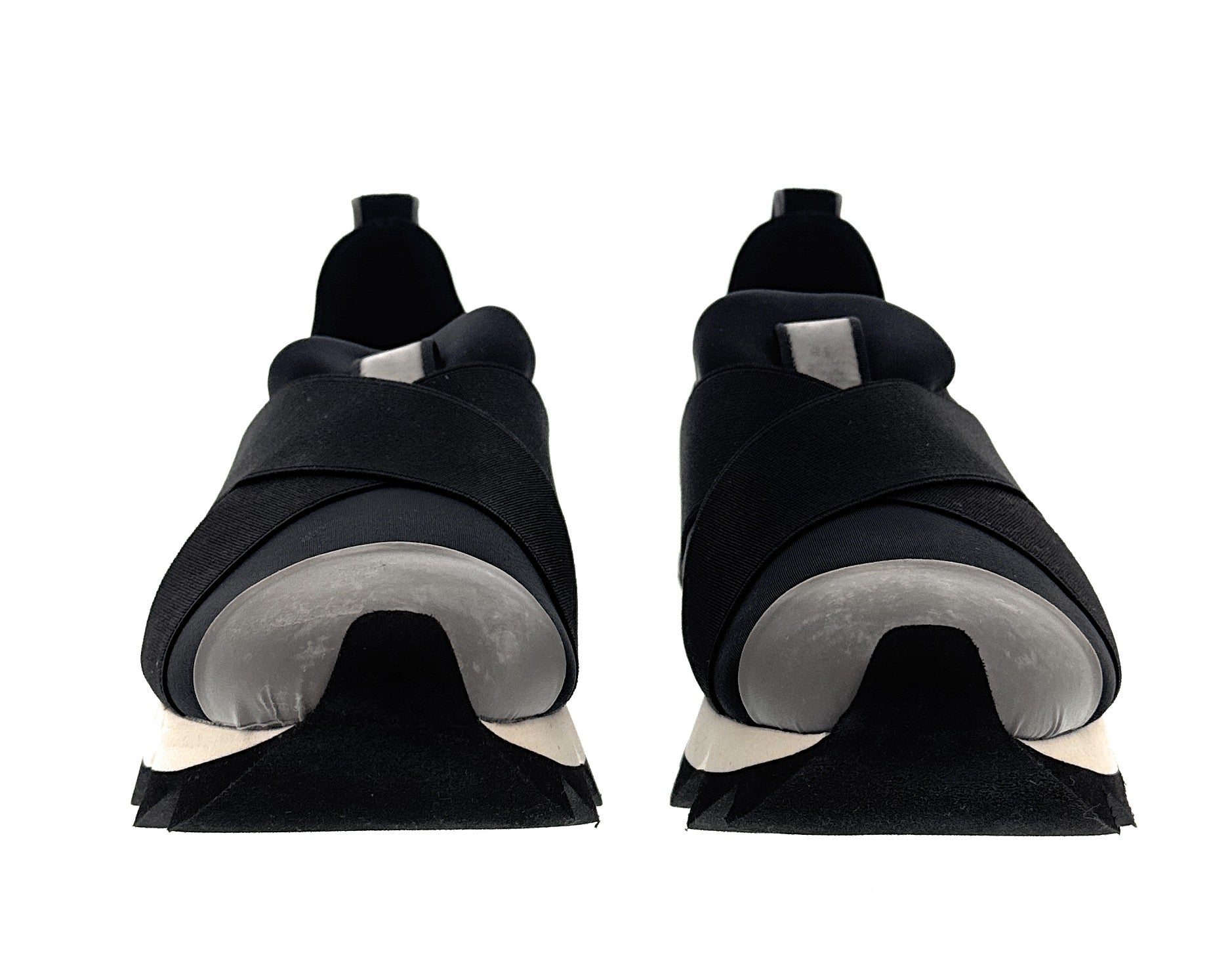 Dolce & Gabbana Black Neoprene Cap Toe Sneakers-EU38.5