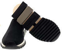 Dolce & Gabbana Black Logo Knit Slip On Sneakers-EU36