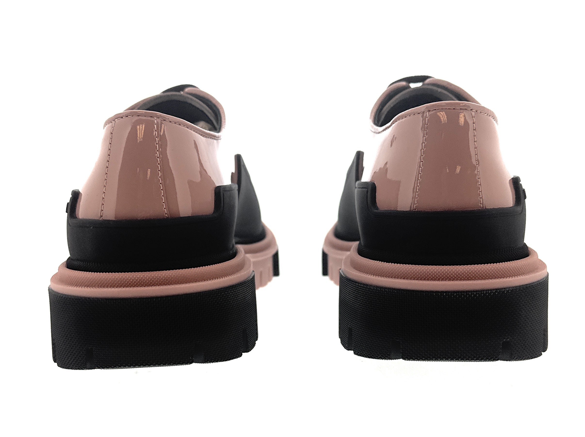 Dolce & Gabbana Nude Patent Leather Chunky Lace-Up Derby Shoes-EU35