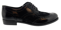 Dolce & Gabbana Men's Black Lace Oxford Brogue Dress Shoes-EU40.5