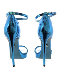 Dolce & Gabbana Metallic Blue Platform Stiletto Sandals -EU41