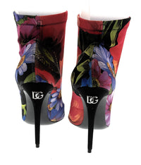 Dolce & Gabbana Multicolor Floral Print Stretch Sock Boots -EU36