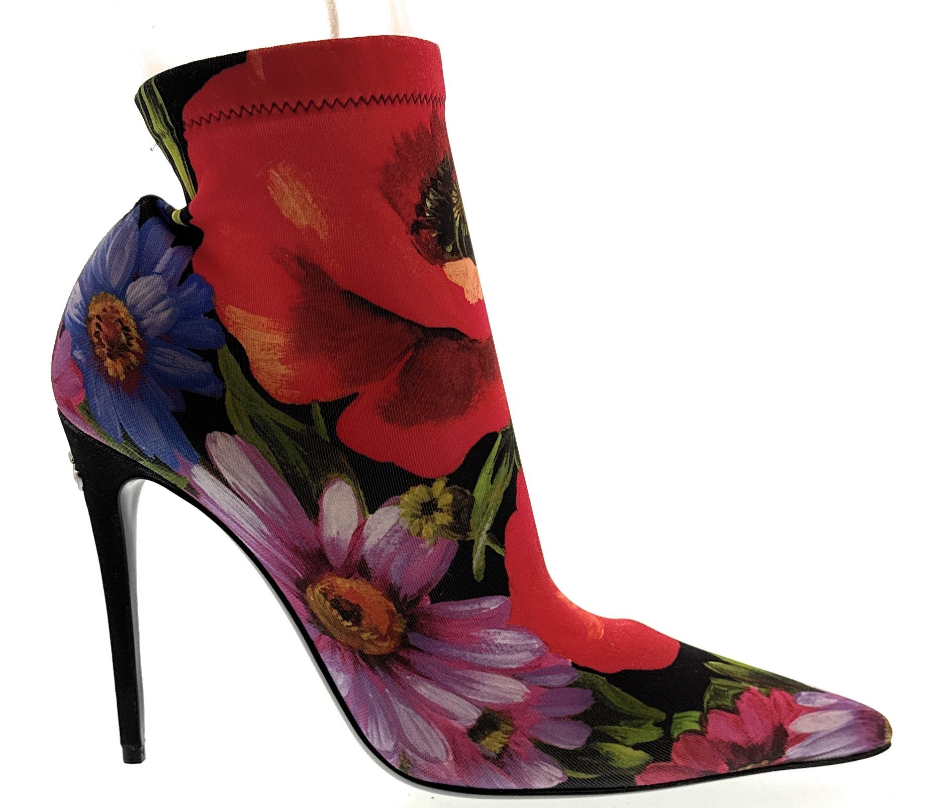 Dolce & Gabbana Multicolor Floral Print Stretch Sock Boots -EU36