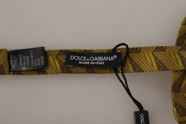 Dolce & Gabbana Fantasy Print Adjustable Neck Papillon Bow Tie