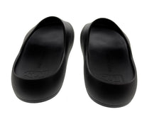 Dolce & Gabbana Matte Black DG Logo Embossed Slides -EU35