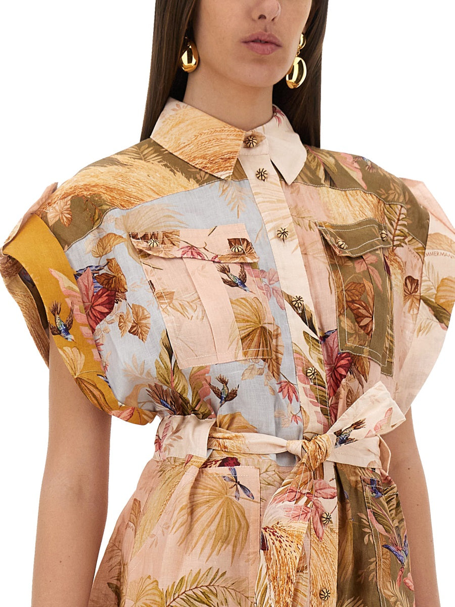 Zimmermann Women Short Overalls With "Ascension" Lapels