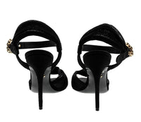 Dolce & Gabbana Mesh Ornate Buckle Stiletto Heels-36