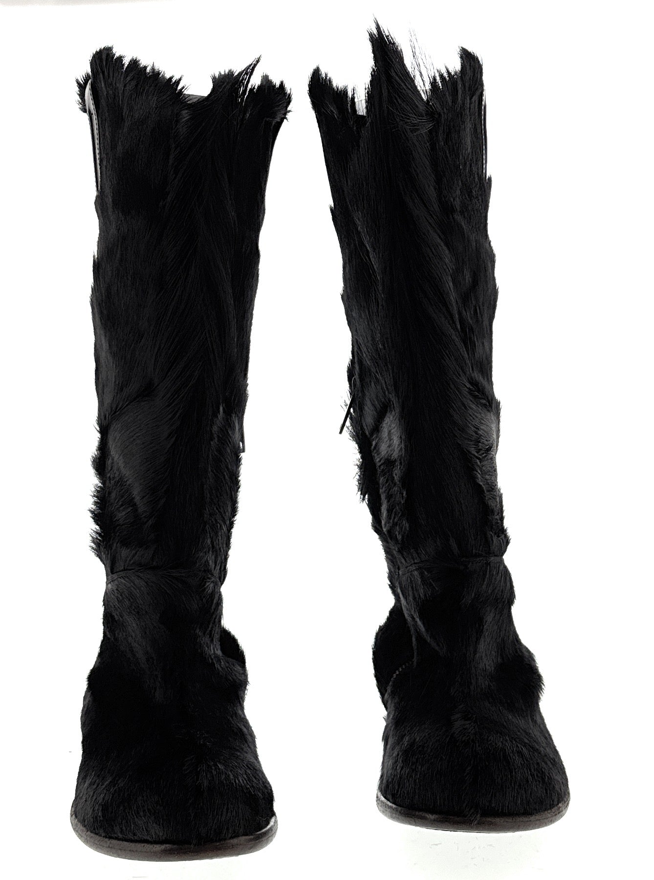 Dolce & Gabbana Black Furry Mens Winter Pull On Boots-41