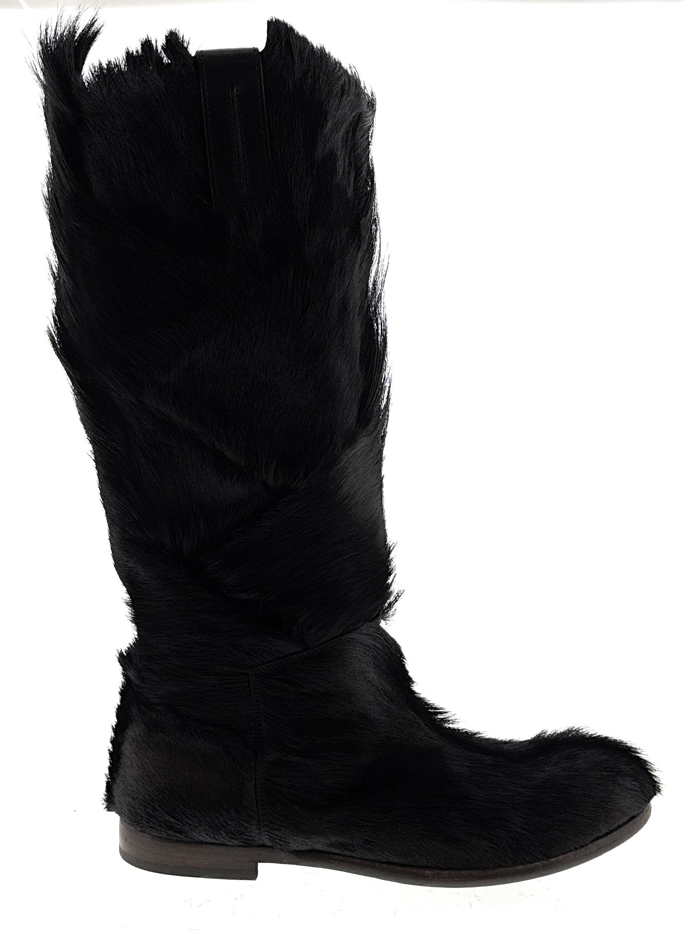 Dolce & Gabbana Black Furry Mens Winter Pull On Boots-41