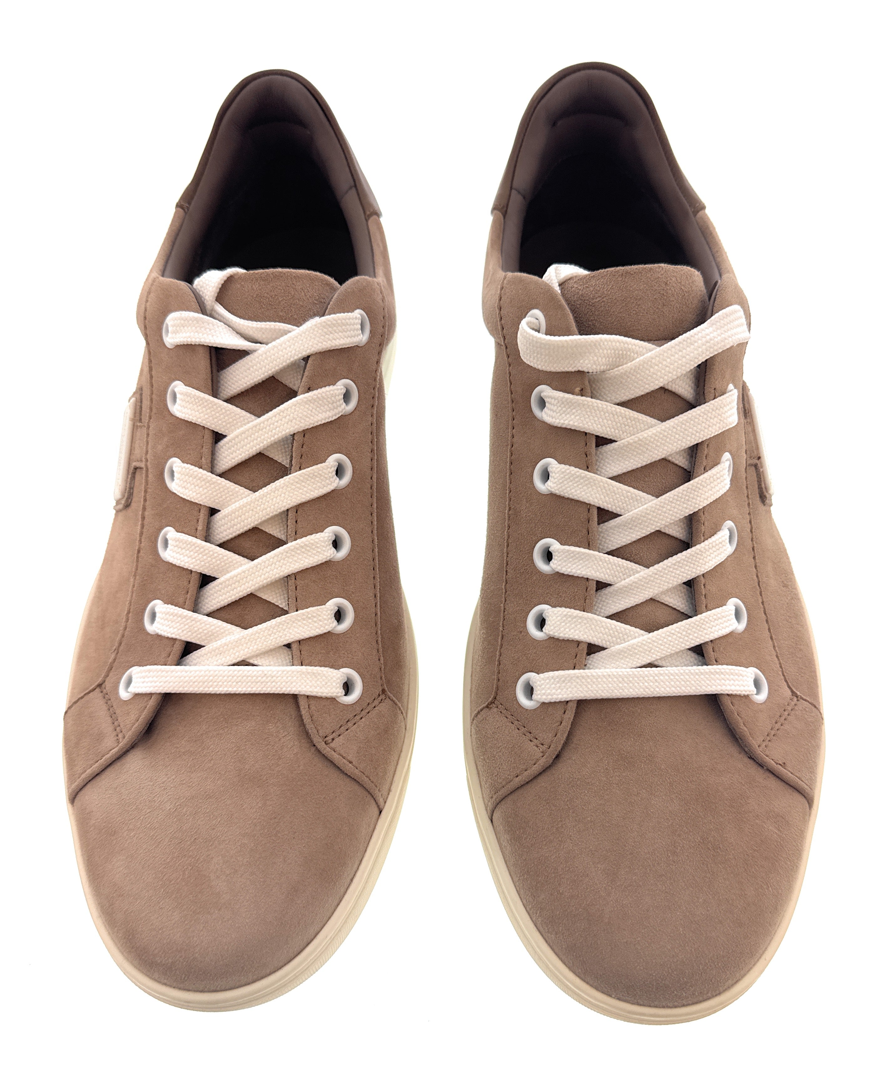 Dolce & Gabbana White Graffiti Logo Leather Sneakers-EU35.5