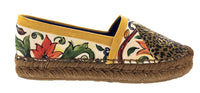 Dolce & Gabbana White Jungle Print Classic Espadrilles-37