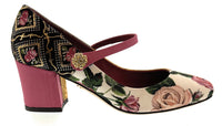 Dolce & Gabbana Multicolor Patchwork Classic Mary Jane Heels-35.5