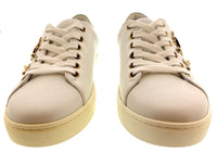 Dolce & Gabbana White Velvet Heart Patch Womens Lace Up Sneakers-36