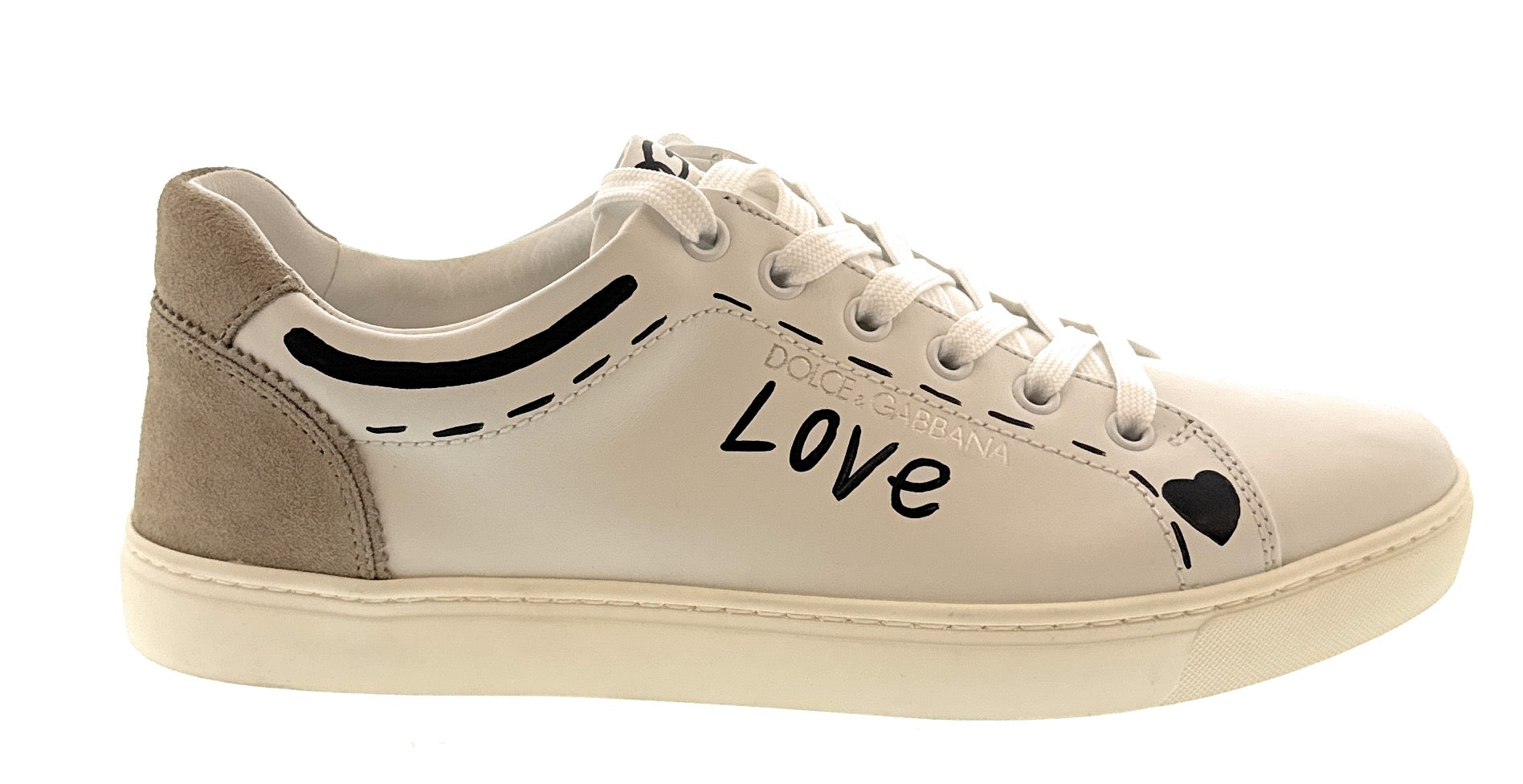 Dolce & Gabbana White Classic Womens Court Sneakers-39.5
