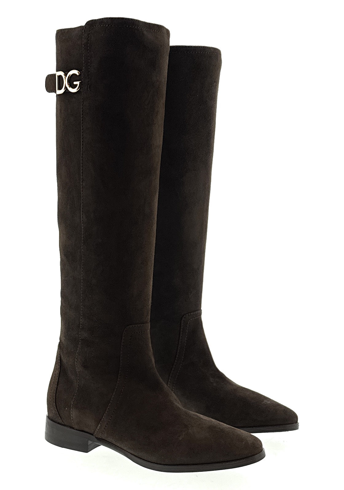 Dolce & Gabbana brown Knee High Suede Signature Boots-36