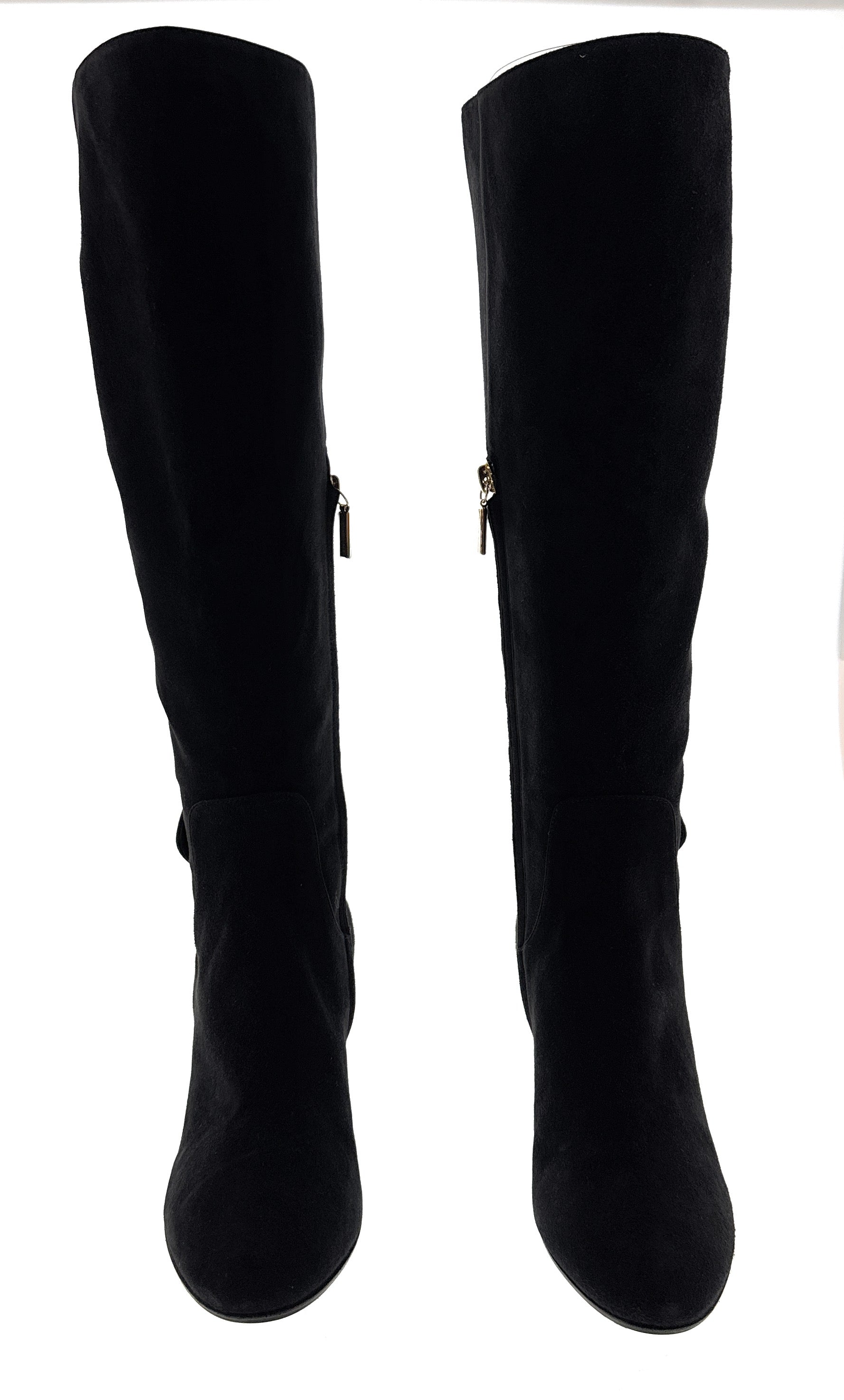Dolce & Gabbana Block Heel Knee High Suede Boots-36.5