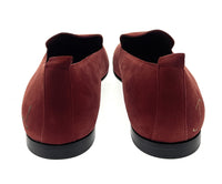 Dolce & Gabbana Red Velvet Loafers with Leather Sole - 39
