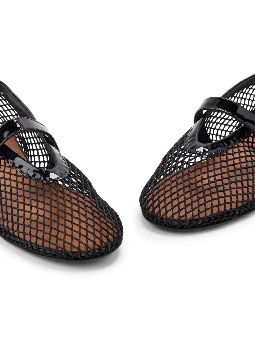 Alaia Women Ballet Flats In Fishnet