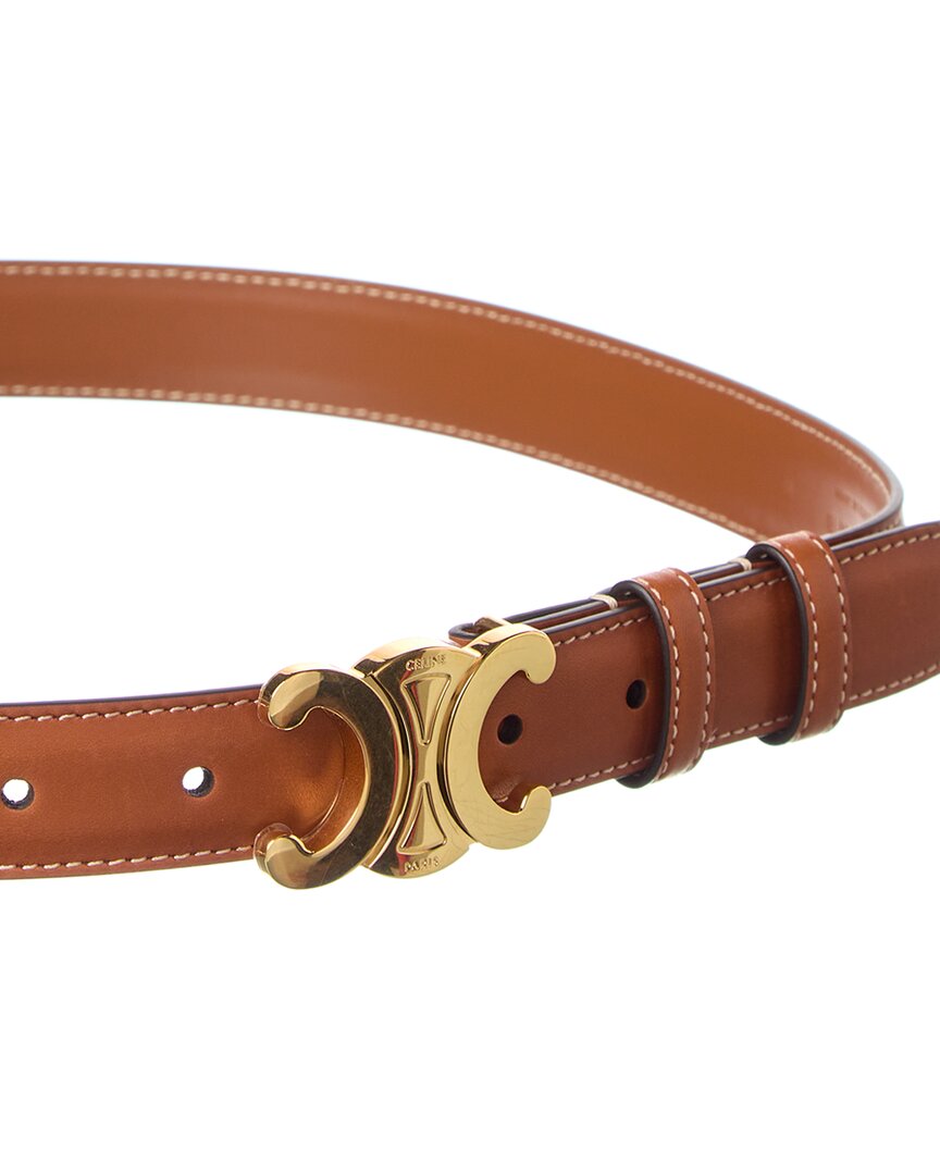 Celine Triomphe Medium Leather Belt