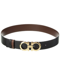 Ferragamo Ferragamo Gancini Reversible & Adjustable Leather Belt, 100, Brown