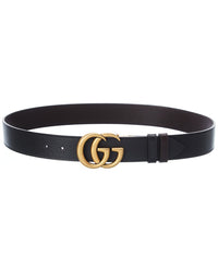 Gucci Gucci Double G Buckle Reversible Leather Belt
