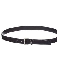 Saint Laurent Cassandre Suede Belt