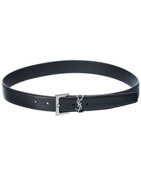 Saint Laurent Monogram Leather Belt