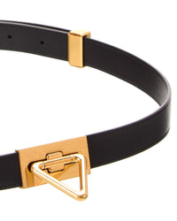 Bottega Veneta Triangle Buckle Leather Belt