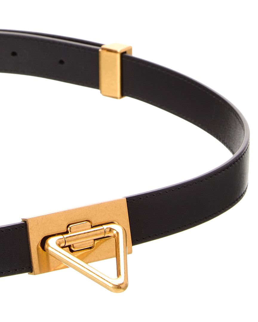 Bottega Veneta Triangle Buckle Leather Belt