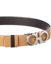 Ferragamo Ferragamo Gancini Reversible & Adjustable Leather Belt