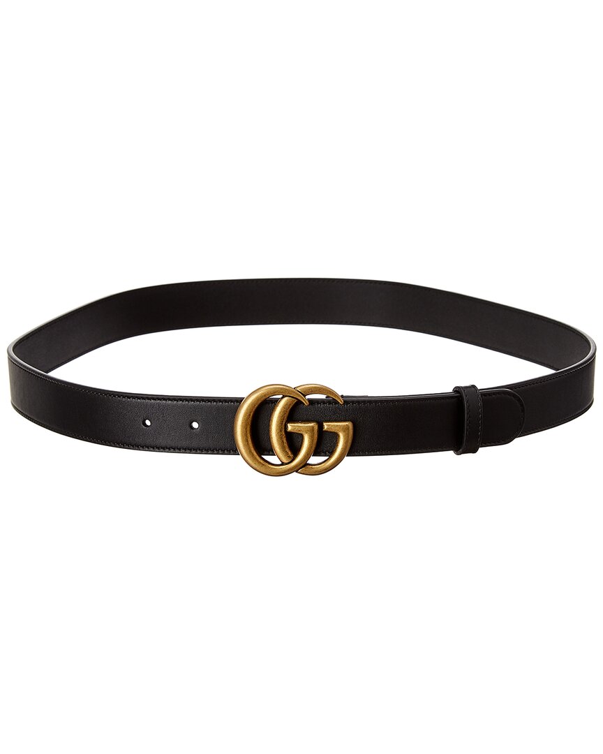 Gucci Gg Buckle Leather Belt