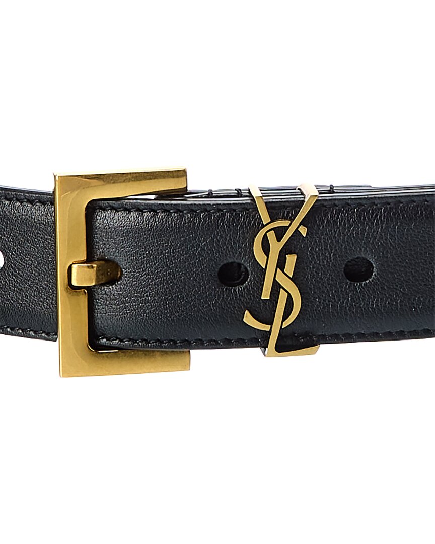 Saint Laurent Monogram Leather Belt