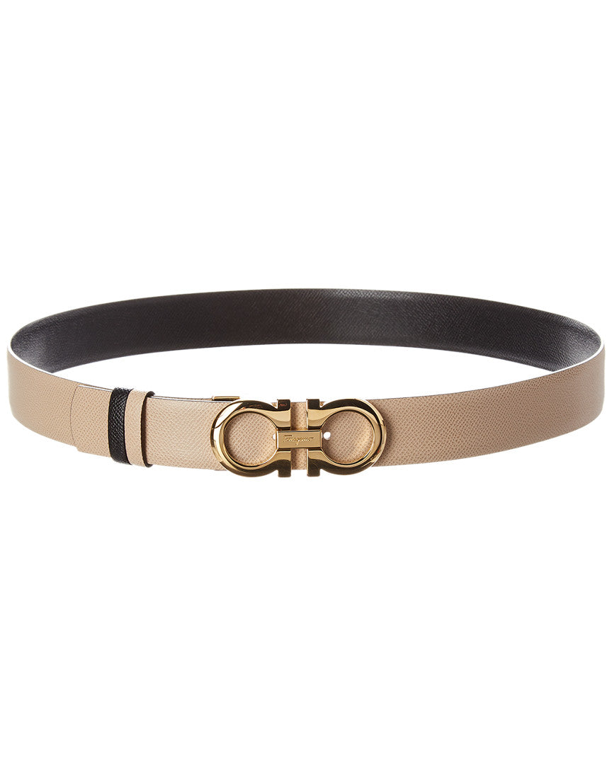 Ferragamo Ferragamo Gancini Reversible & Adjustable Leather Belt