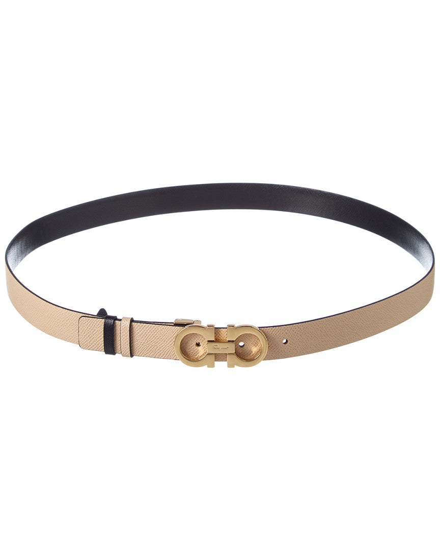 Ferragamo Gancini Reversible & Adjustable Leather Belt