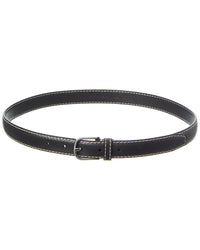 Toteme Stitch Detail Leather Belt Black