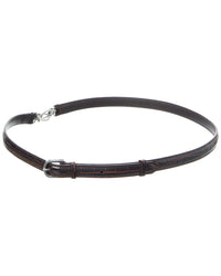 Toteme Double Clasp Croc-Embossed Leather Belt