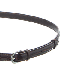 Toteme Double Clasp Croc-Embossed Leather Belt