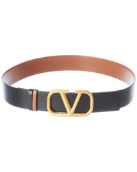 Valentino Vlogo Reversible Leather Belt