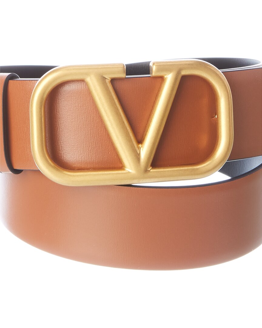 Valentino Vlogo Reversible Leather Belt