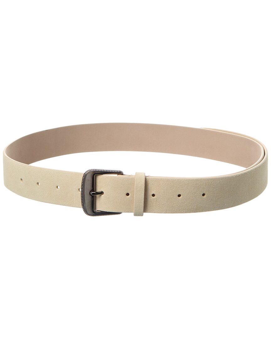 Brunello Cucinelli Suede Belt Beige