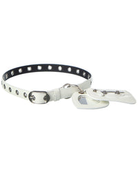 Balenciaga Le Cagole Charms Leather Belt White