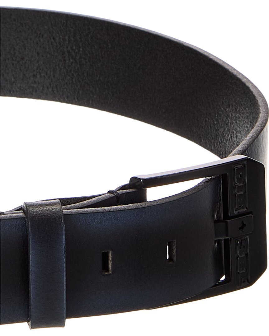 Diesel Logo Bluestar Leather Belt