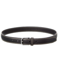 Toteme Stitch Detail Leather Belt Black