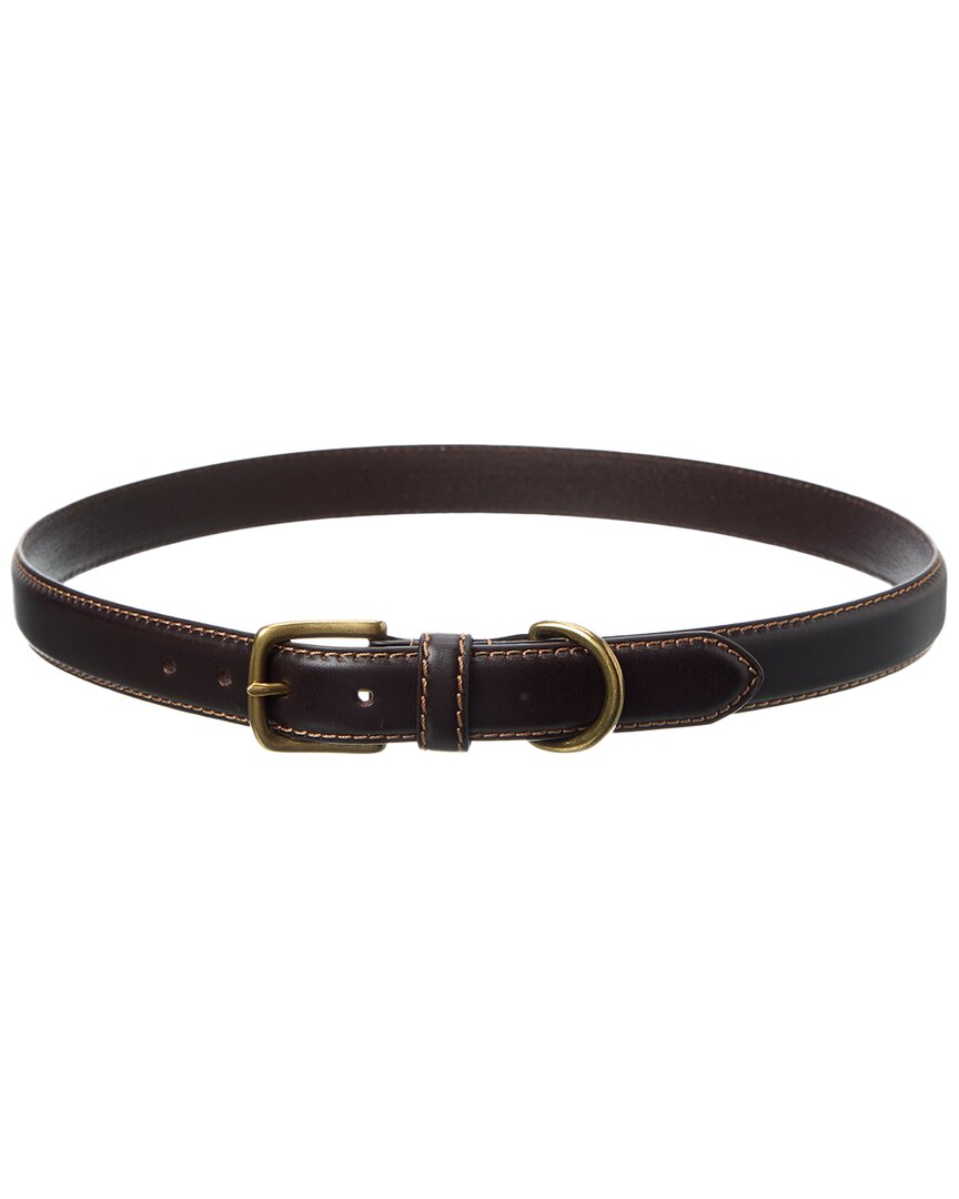J.Mclaughlin Leather Dome Belt Brown