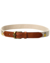 J.Mclaughlin Ashton Leather Belt 40 Khaki