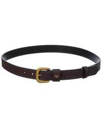 Valentino Vlogo Signature Mini Leather Belt Brown Multi