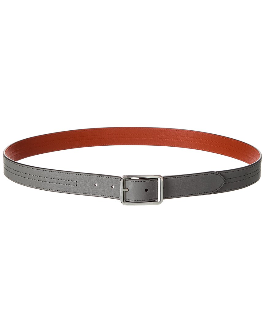 Mulberry Stitched Reversible Leather Belt 40 Orange