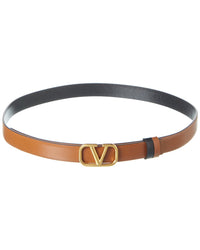 Valentino Valentino Vlogo 20Mm Reversible Leather Belt